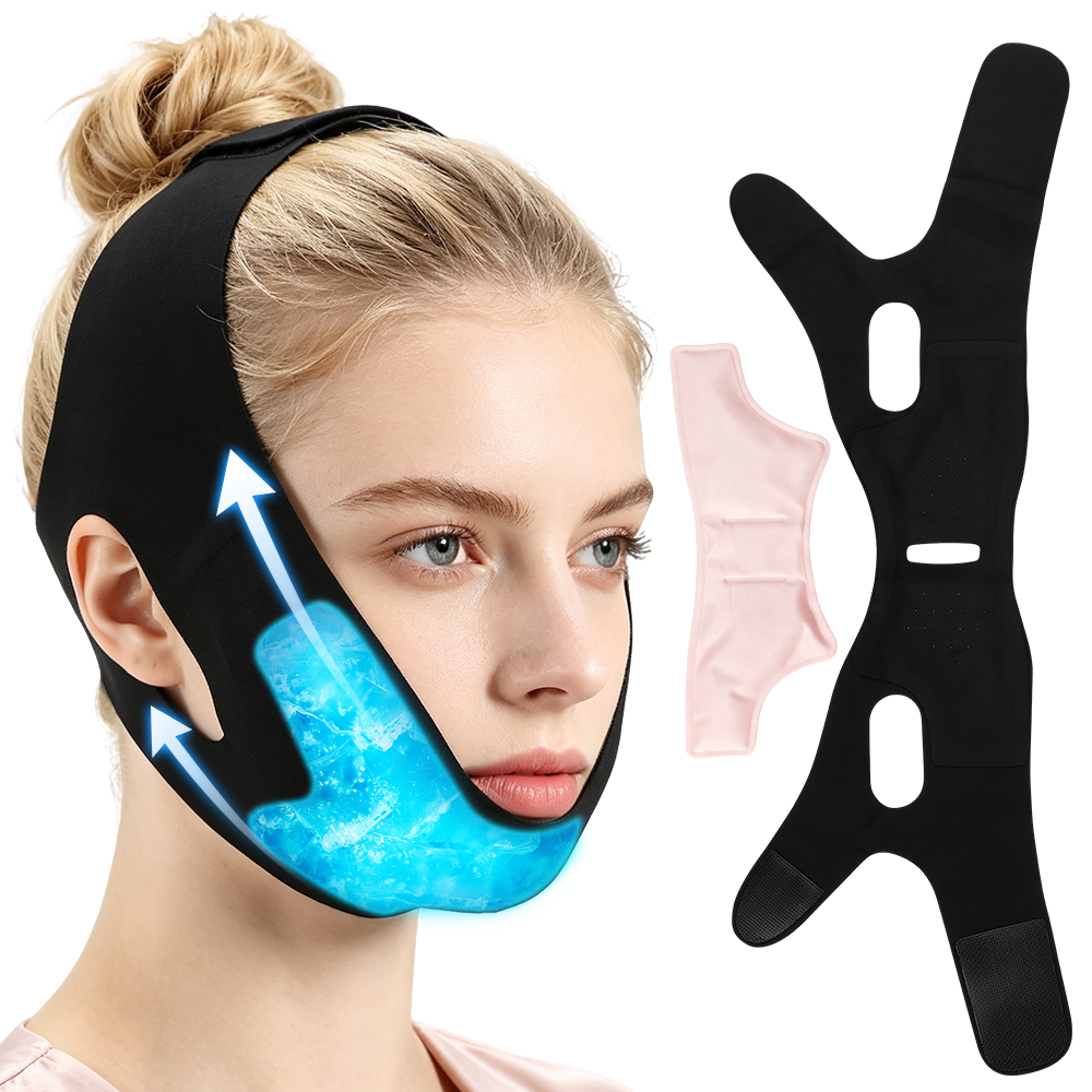 Black Face Mask Pack - Face Ice Pack with Reusable Hot