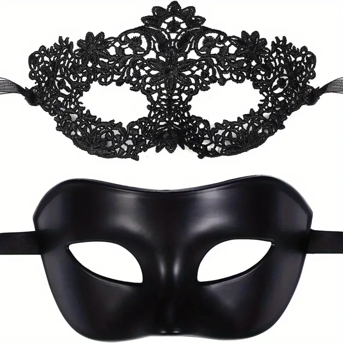 2pcs Hot New Sexy Black Lace M - Black Face Mask Pack recension och pris