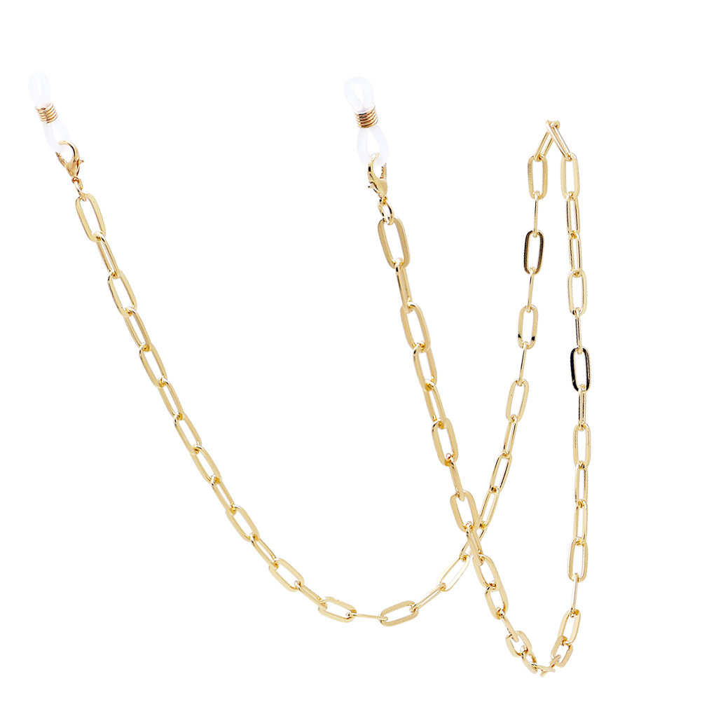 Gold Paperclip Mask Lanyard Gl - Mask Chain Holder recension och pris